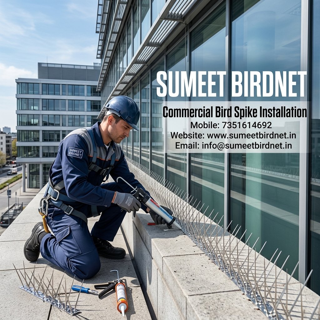 Commercial Bird Spike Installation