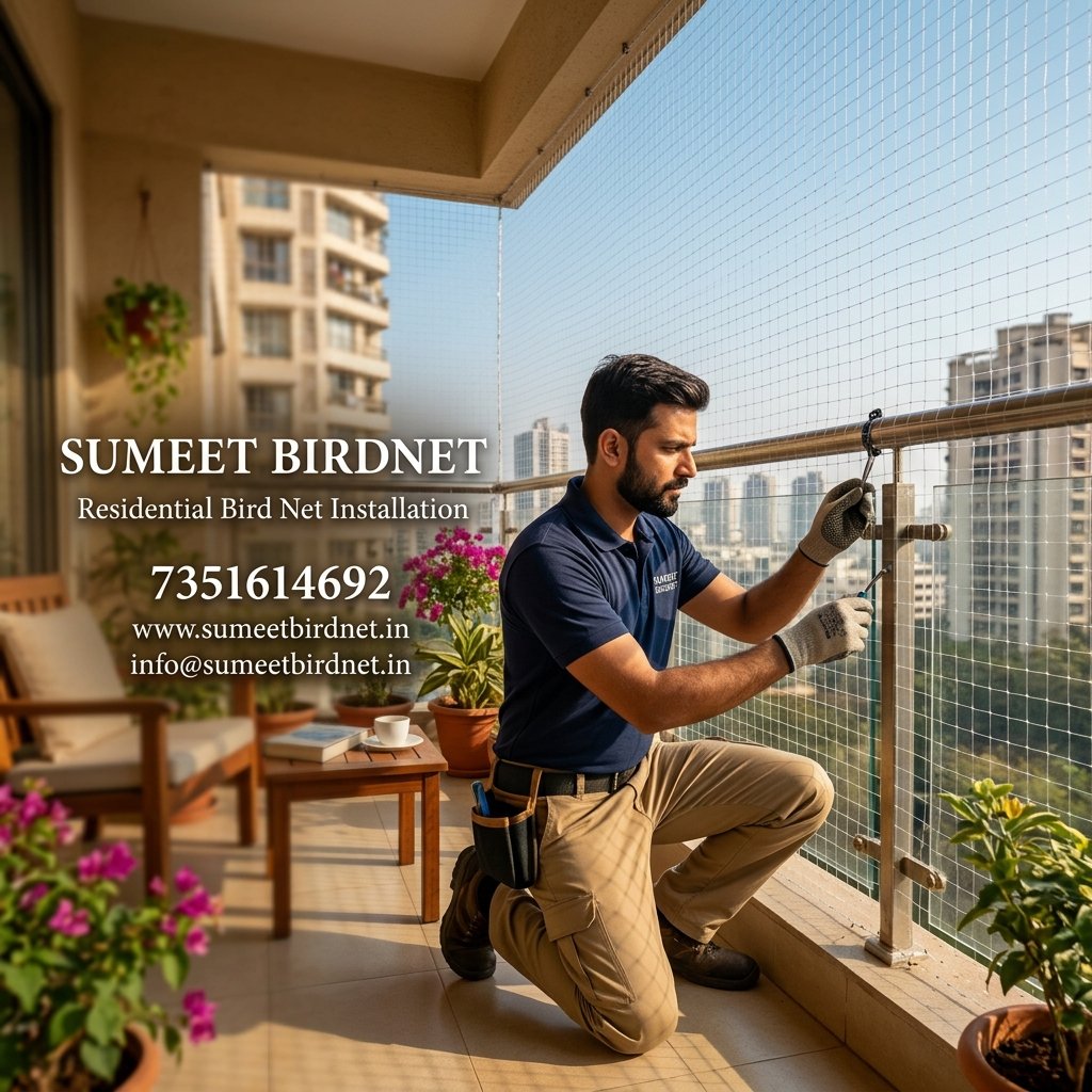 Residential Bird Net Installation